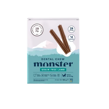 Monster Dental Chew Grain Free Lamb - Fogtisztító rúd báránnyal S (28 db)