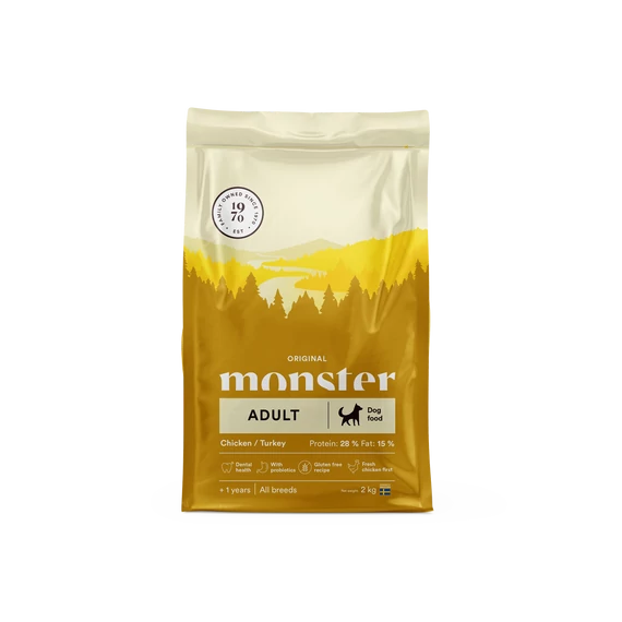 Monster Original Adult - Szárnyashúsos táp felnőtt kutyáknak 2kg