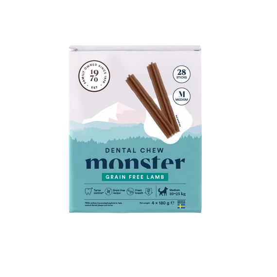Monster Dental Chew Grain Free Lamb - Fogtisztító rúd báránnyal L (28 db)