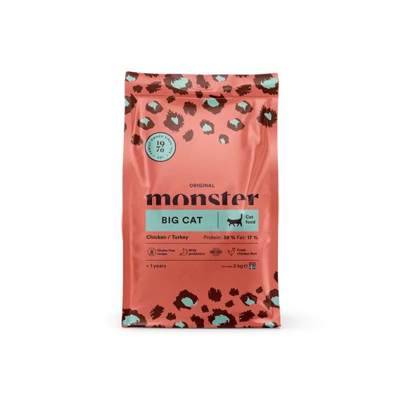 Monster Cat Original Adult Big Cat - Száraztáp Nagytestű macskáknak 2kg