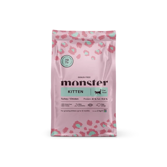 Monster Cat Grain Free Kitten - Gabonamentes száraztáp kölyökmacskáknak 400g