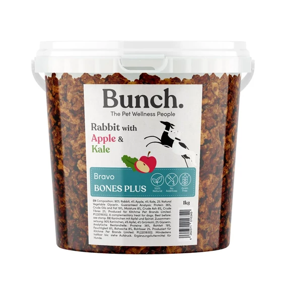 Bunch Mini Nyúl Tréningcsontok Almával és Kelkáposztával – 1kg