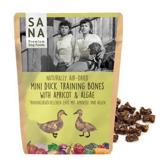 SANA Mini Kacsa Tréning jutalomfalat sárgabarackkal és algával (100g)