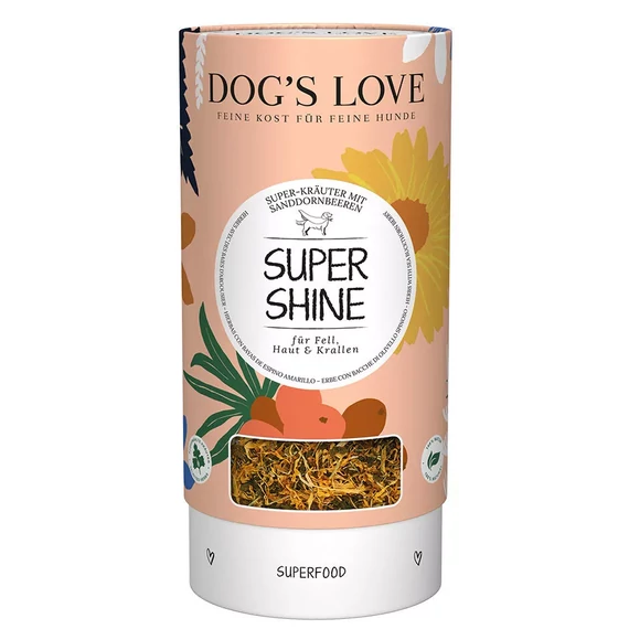 DOG’S LOVE Super Shine – gyógynövénykeverék a szőr és bőr egészségéért 70g